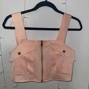 Kendall and Kylie Salmon Crop Top